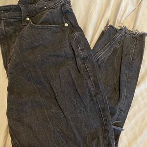 Abercrombie curve mom jean black 30s